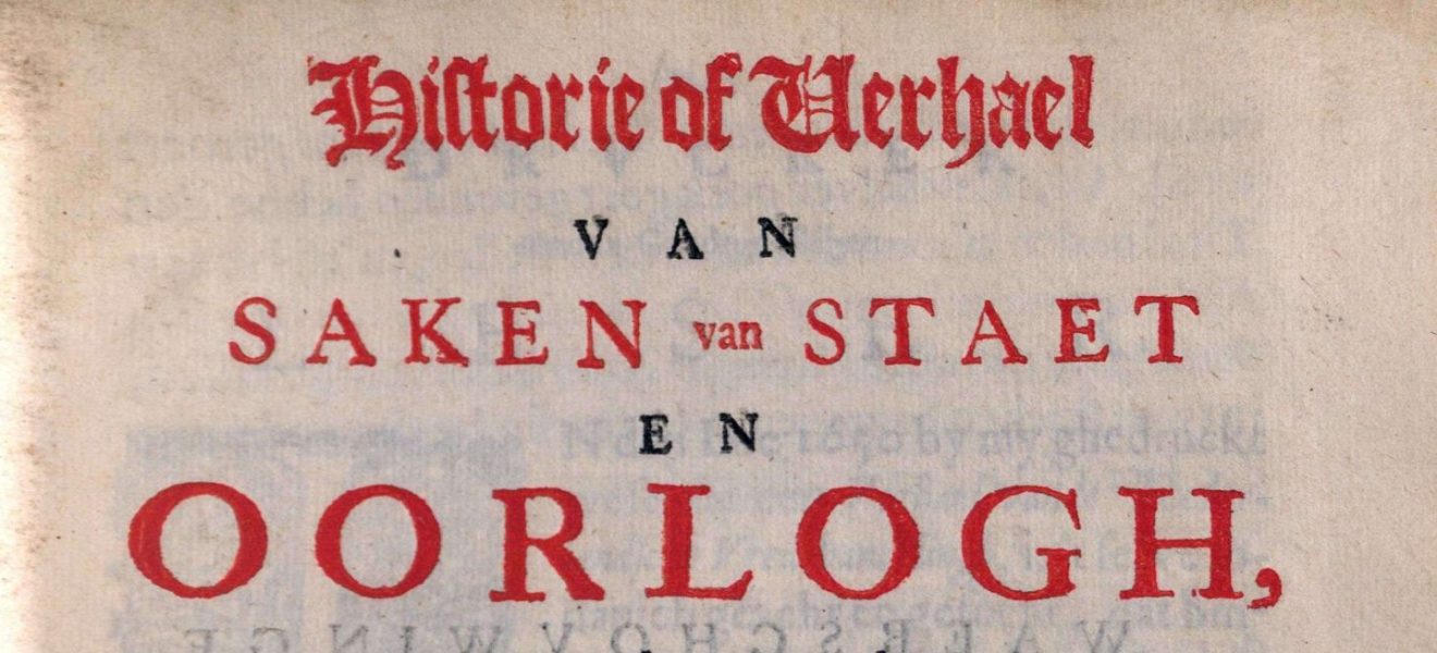 Lieuwe van Aitzema: Historie of verhael van saken van staet en oorlogh - Titelblatt