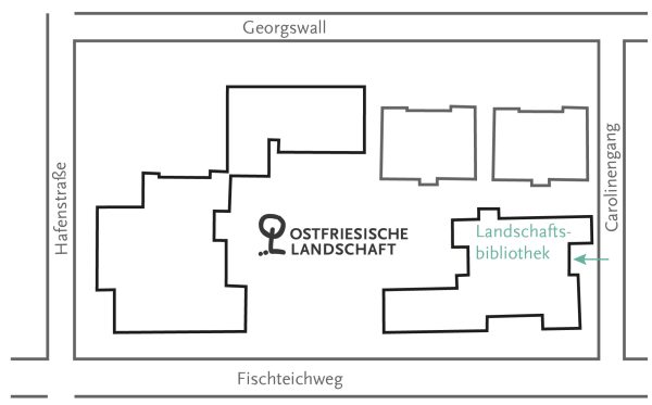 Lageplan der Landschaftsbibliothek
