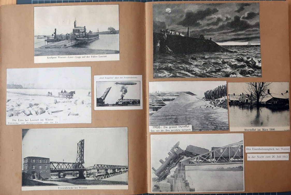 Hermann Eggen: Ostfreesland ; Band 7: Bilder zu Leerort, Friesenbrücke Weener, Sturmflut 1906