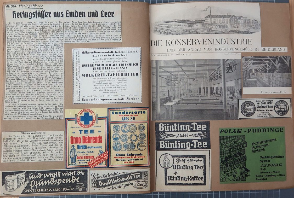Hermann Eggen: Ostfreesland ; Band 8: Bilder und Texte zu Lebensmittelverarbeitung und -handel