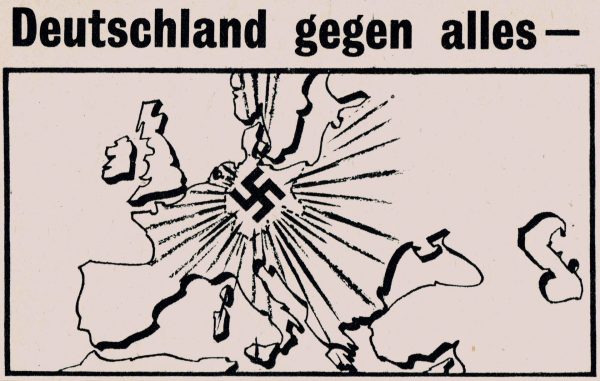 "Deutschland gegen alles - " Europakarte mit scheinbarer deutscher Übermacht.