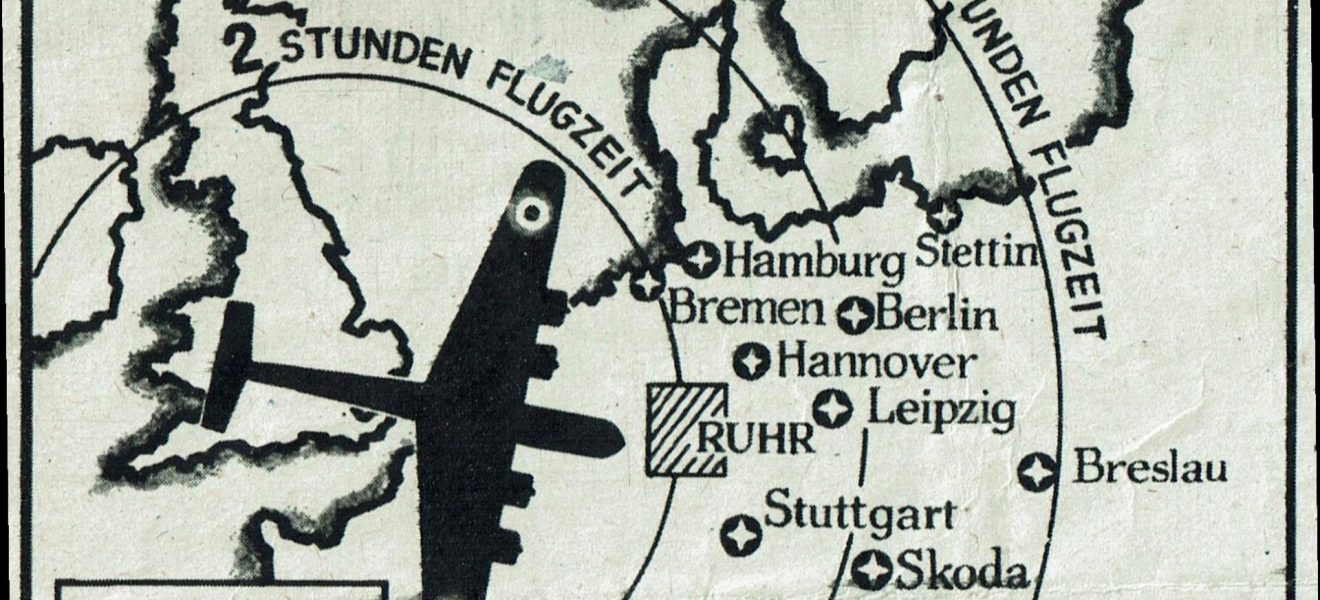 "Je länger die Nächte, umso grösser die Luftweite." Karte als Ausschnitt aus der "Luftpost" Nr. 11 vom Juni 1941.