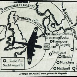 "Je länger die Nächte, umso grösser die Luftweite." Karte als Ausschnitt aus der "Luftpost" Nr. 11 vom Juni 1941.