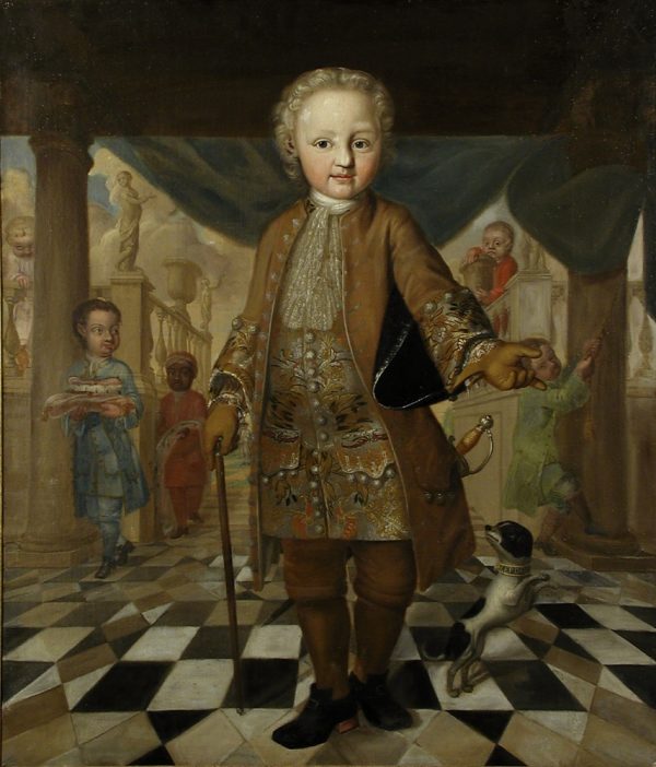 Carl Edzard (Fürst von Ostfriesland) im Alter von etwa 4 bis 6 Jahren - Kinderporträt im Besitz des Lippischen Landesmuseums Detmold (um 1720-1722?)