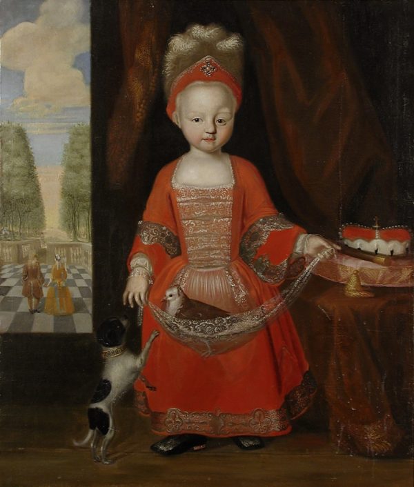Carl Edzard (Fürst von Ostfriesland) im Alter von etwa 3 Jahren - Kinderporträt im Besitz des Lippischen Landesmuseums Detmold (1719)
