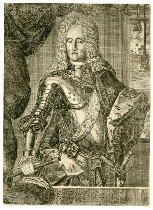 Georg Albrecht (Fürst von Ostfriesland) - Porträtradierung im Besitz der Ostfriesischen Landschaft (H. L Eyben, 1725)