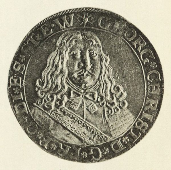 Georg Christian (Fürst von Ostfriesland) - Münzporträt (Taler, ohne Jahresangabe. Aus: Münz- und Medaillen-Kabinet des Grafen Karl zu Inn- und Knyphausen)