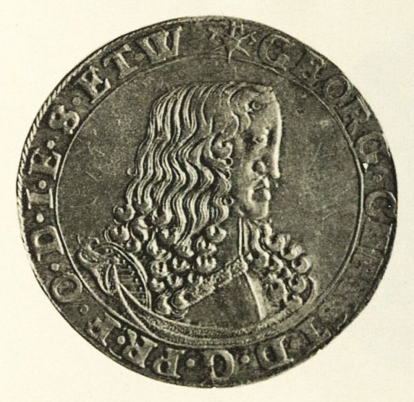 Georg Christian (Fürst von Ostfriesland) - Münzporträt (Taler, ohne Jahresangabe. Aus: Münz- und Medaillen-Kabinet des Grafen Karl zu Inn- und Knyphausen)