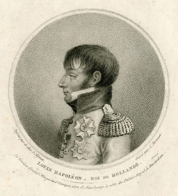 Louis I. Napoléon (König von Holland) - Porträtlithographie (O. v. d. Howen, 1806/1810? Besitz der Ostfriesischen Landschaft)