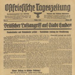 Ostfriesische Tageszeitung - Folge 131 (8. Juni 1942), Titelblatt - Britischer Luftangriff auf Stadt Emden