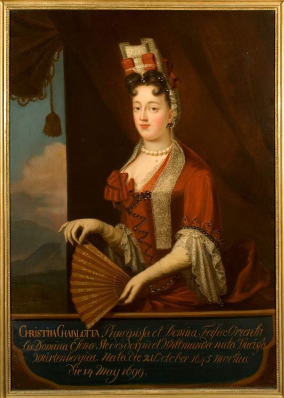 Christine Charlotte (Fürstin von Ostfriesland) - Porträt im Ständesaal der Ostfriesischen Landschaft (Kopie aus dem 19. Jahrhundert)