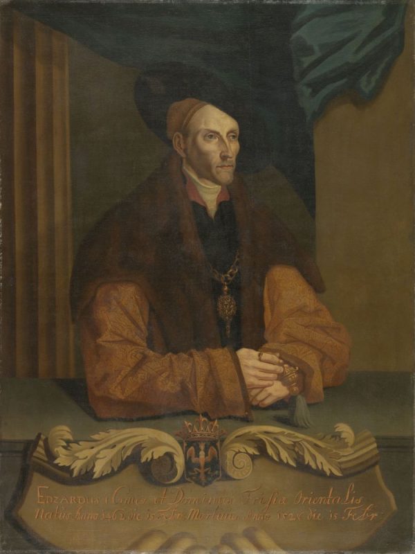 Edzard I. (Graf von Ostfriesland) - Porträt im Besitz des Rijksmuseum Amsterdam (nach J. C. van Oostsanen, 16. Jahrhundert)