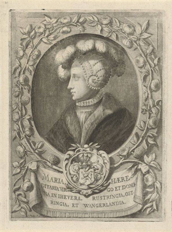 Maria von Jever - Kupferstich aus dem Rijksmuseum Amsterdam (P. Philipppe, 1635-1702)