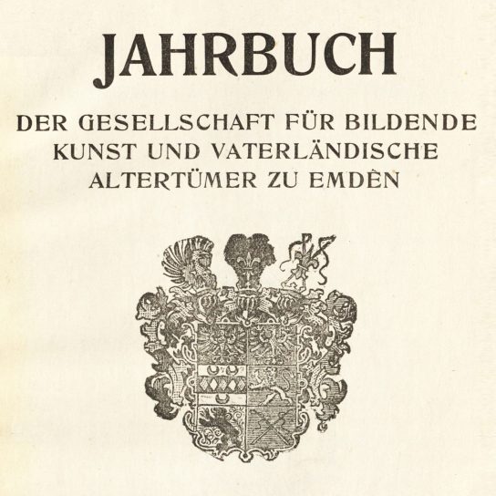 Jahrbuch der Gesellschaft für Bildende Kunst und Vaterländische Altertümer zu Emden (Emder Jahrbuch) - Titelblatt