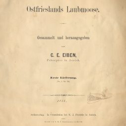 Christian Eberhard Eiben: Ostfrieslands Laubmoose - Titelblatt