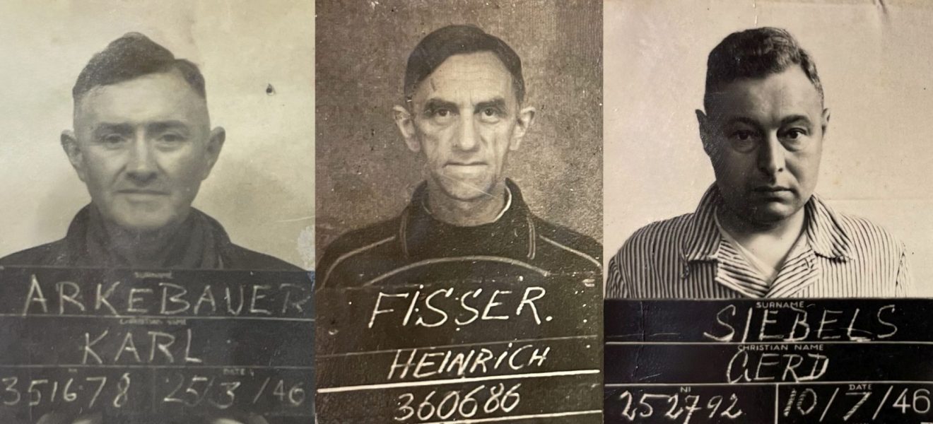 Polizeifotos dreier Ortsgruppenleiter der NSDAP: Karl Arkebauer (Holtrop), Heinrich Fisser (Aurich), Gerd Siebels (Walle)