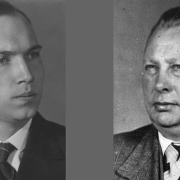 NS-Biografien - Porträts der NSDAP-Kreisleiter Johann Menso Folkerts (Emden, links) und Erich Drescher (Leer, rechts)