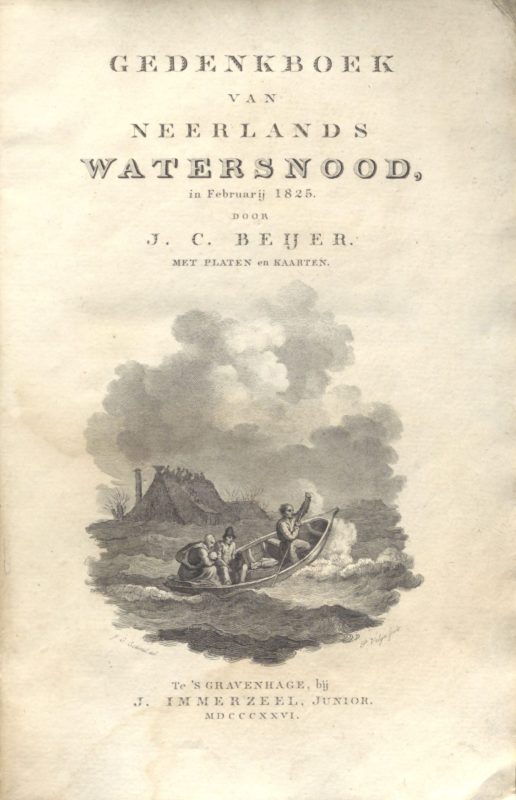 Johan Coenraad Beijer: Gedenkboek van Neerlands Watersnood, in Februarij 1825 - Titelblatt