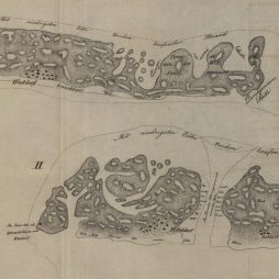 Darstellung der Insel Baltrum: 1. in dem Jahre 1738 und 2. in dem Jahre 1825