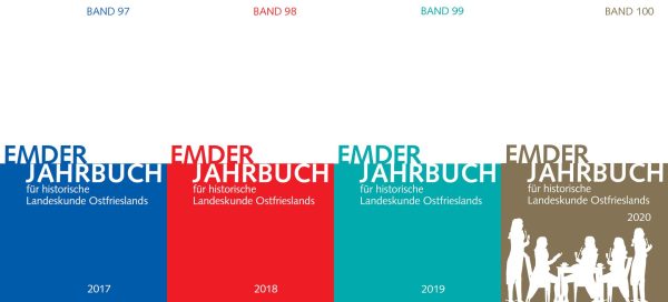 Emder Jahrbuch, Bände 97 (2017) - 100 (2020) - Umschläge