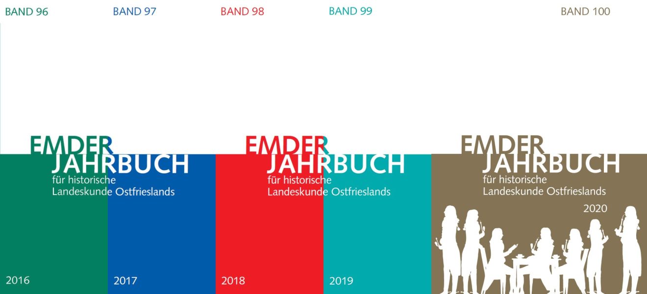 Emder Jahrbuch, Bände 96 (2016) - 100 (2020) - Umschläge
