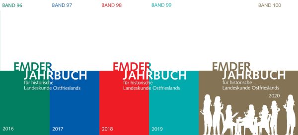 Emder Jahrbuch, Bände 96 (2016) - 100 (2020) - Umschläge