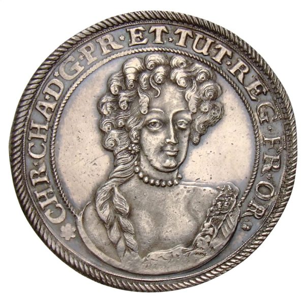 Christine Charlotte (Fürstin von Ostfriesland) - Münzporträt im Besitz des Münzkabinetts, Staatliche Museen zu Berlin (Taler, 1685)