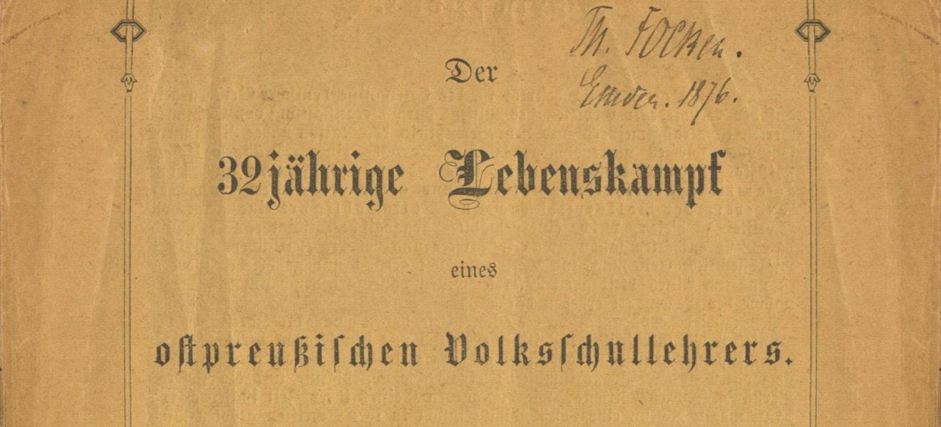Wübbe Ulrichs Jütting: Der 32jährige Lebenskampf eines ostpreußischen Volksschullehrers - Umschlag