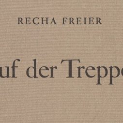 Umschlag Recha Freier: Auf der Treppe - Umschlag