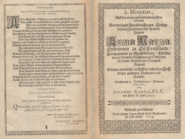 Restaurierte Partitur y 8311 - Vorwort und Titelblatt
