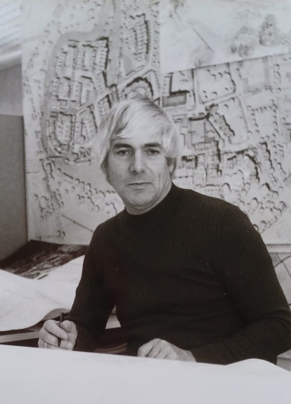 Porträtfotografie Gerhard de Boer als Architekt in Hamburg 1969