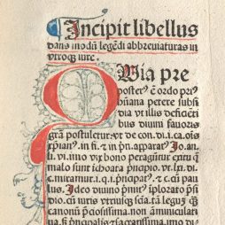 Modus legendi abbreviaturas in utroque iure - Incipit / Anfangsseite Modus legendi abbreviaturas in utroque jure - Incipit / Anfangsseite mit verzierter Initiale Q