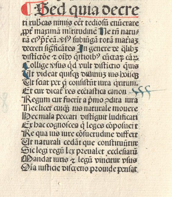 Modus legendi abbreviaturas in utroque jure - Anfang des "Decretum versificatum"; die Anfangsbuchstaben U, U, E, R, N, H, E, R, U, S stehen für den Namen des Verfassers Wernher von Schussenried