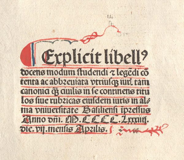 Modus legendi abbreviaturas in utroque jure - Explicit / Schlussschrift