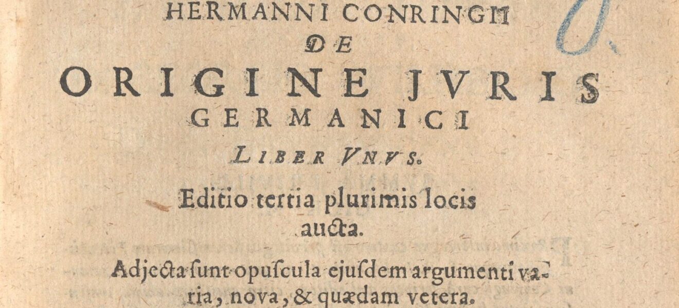 Hermann Conring: De origine juris Germanici - Titelblatt